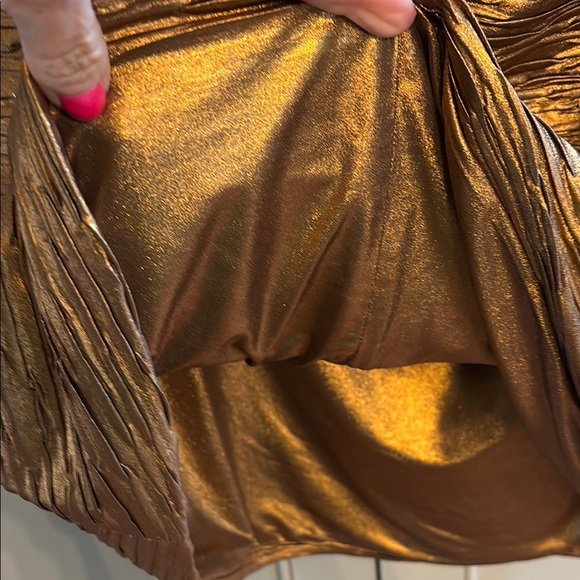 Torn by Ronny Kobo Gold Skirt sz m - Picture 3 of 4